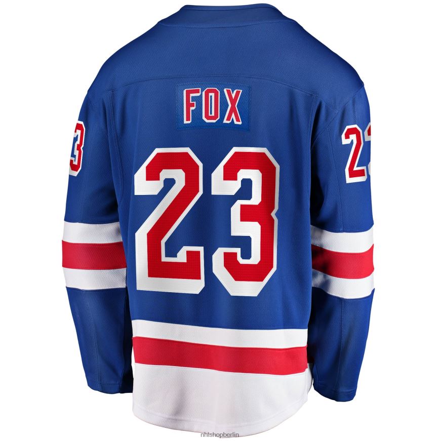 Männer NHL New York Rangers Adam Fox Fanatics Branded Blue 2017/18 Heim-Breakaway-Replika-Trikot Kleidung BF680T913