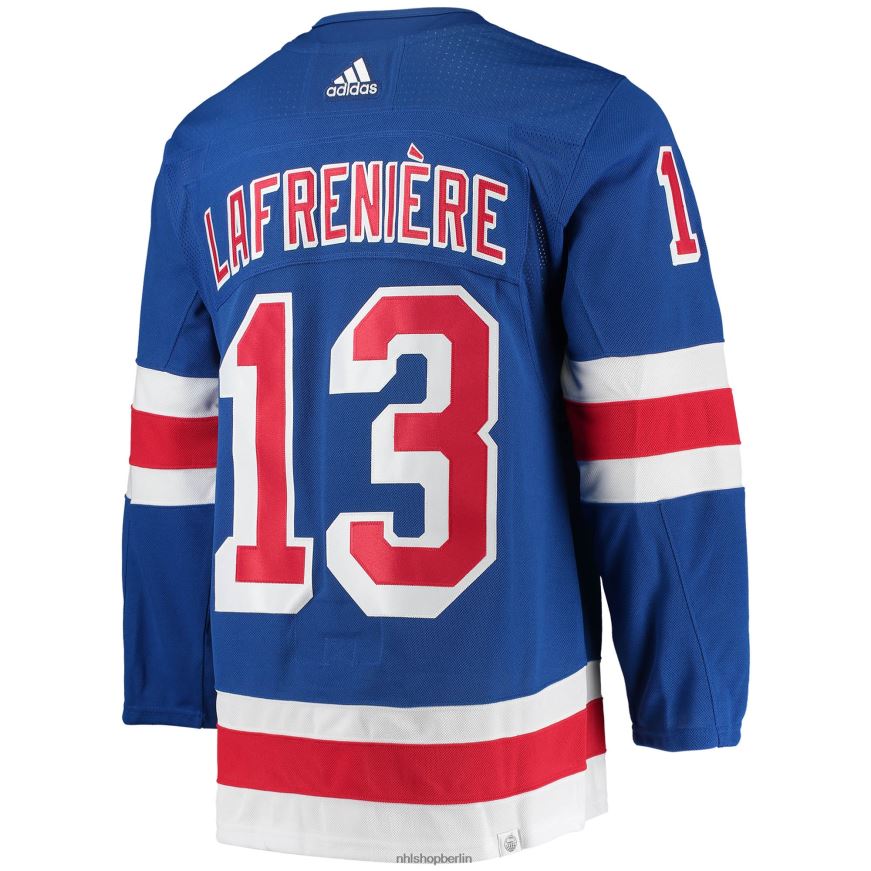 Männer NHL New York Rangers Alexis Lafreniere Adidas Blue Home Primegreen Authentisches Pro-Spieler-Trikot Kleidung BF680T970