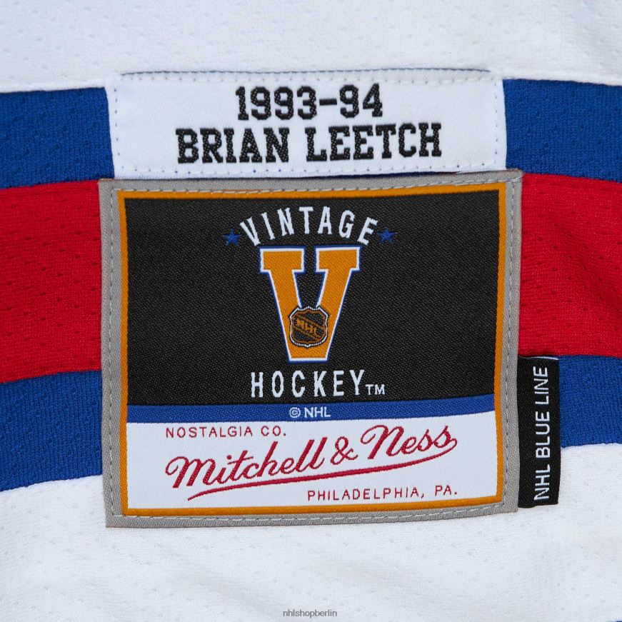 Männer NHL New York Rangers Brian Leetch Mitchell  Ness Blue 1993 Blue Line Spielertrikot Kleidung BF680T635