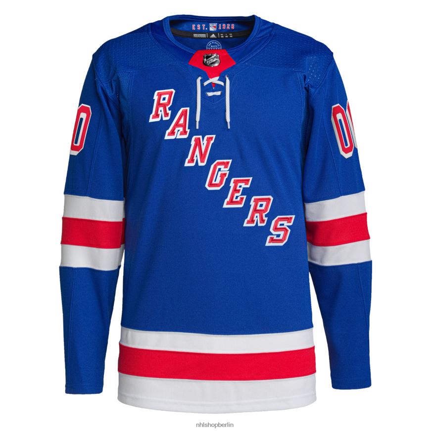 Männer NHL New York Rangers adidas Royal Home Primegreen Authentic Pro Custom Trikot Kleidung BF680T185