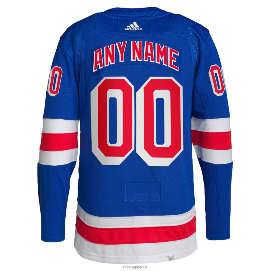 Männer NHL New York Rangers adidas Royal Home Primegreen Authentic Pro Custom Trikot Kleidung BF680T185