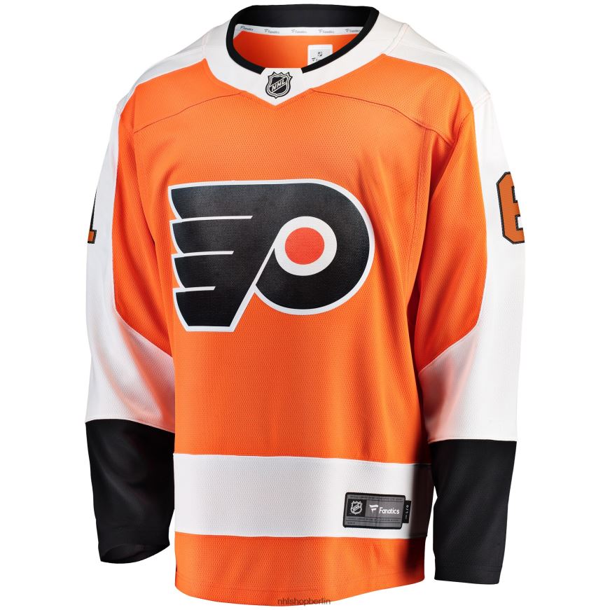 Männer NHL Orangefarbenes Breakaway-Spielertrikot der Philadelphia Flyers mit Justin Braun Fanatics-Logo Kleidung BF680T1739