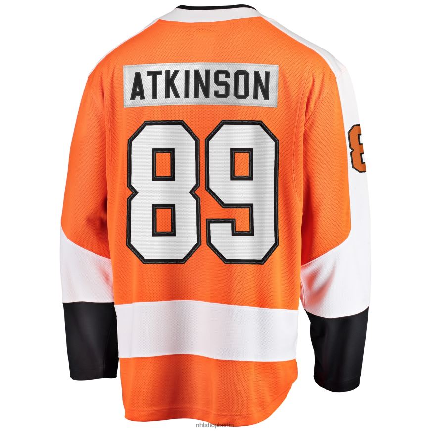 Männer NHL Orangefarbenes Breakaway-Spielertrikot mit Philadelphia Flyers Cam Atkinson Fanatics-Logo Kleidung BF680T1284