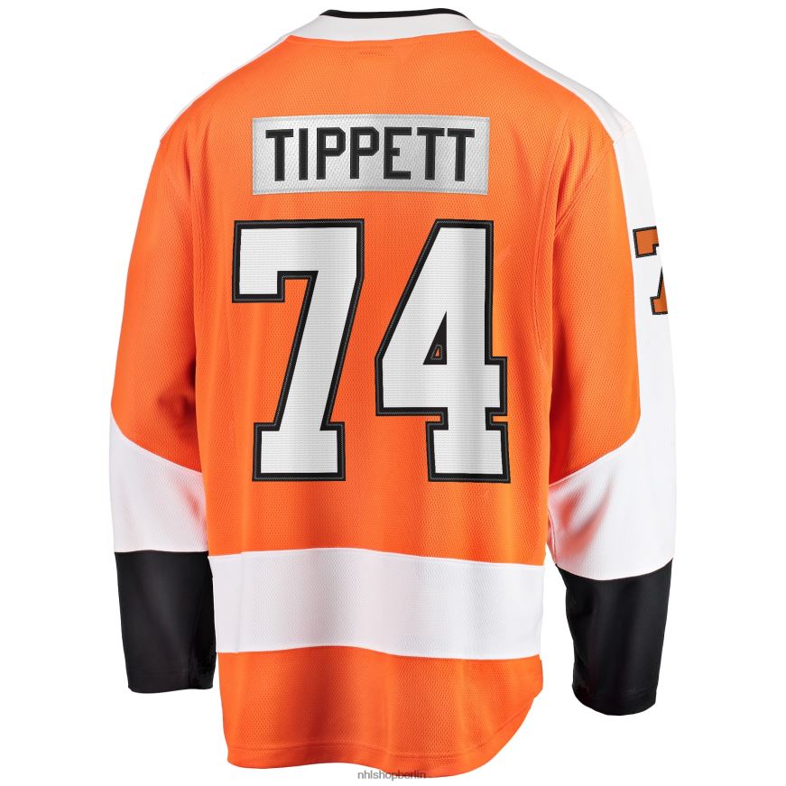 Männer NHL Orangefarbenes Home-Breakaway-Spielertrikot der Philadelphia Flyers mit Fanatics-Logo von Owen Tippett Kleidung BF680T932