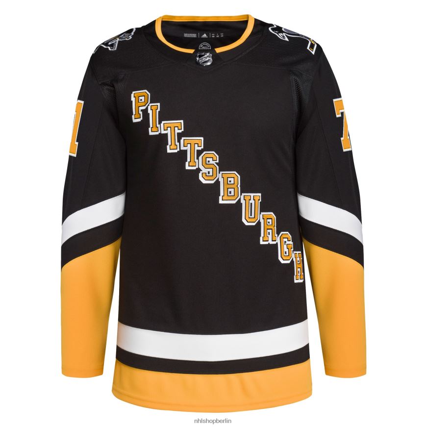 Männer NHL Pittsburgh Penguins Evgeni Malkin Adidas Schwarz 2021/22 Alternative Primegreen Authentisches Pro-Spieler-Trikot Kleidung BF680T756