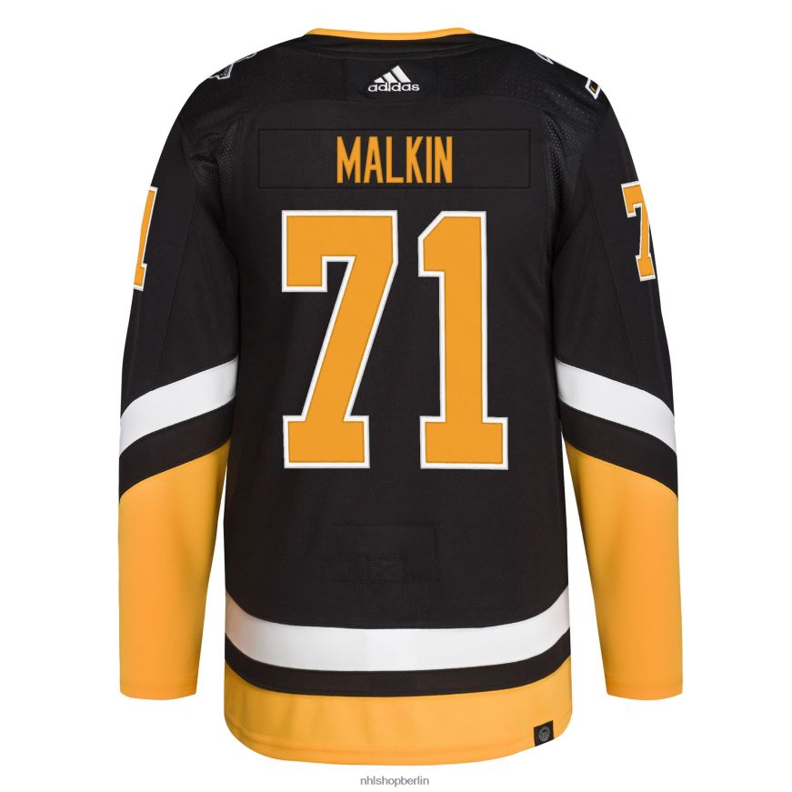 Männer NHL Pittsburgh Penguins Evgeni Malkin Adidas Schwarz 2021/22 Alternative Primegreen Authentisches Pro-Spieler-Trikot Kleidung BF680T756