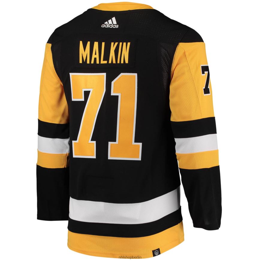 Männer NHL Pittsburgh Penguins Evgeni Malkin Adidas Schwarz Home Primegreen Authentisches Pro-Spieler-Trikot Kleidung BF680T269