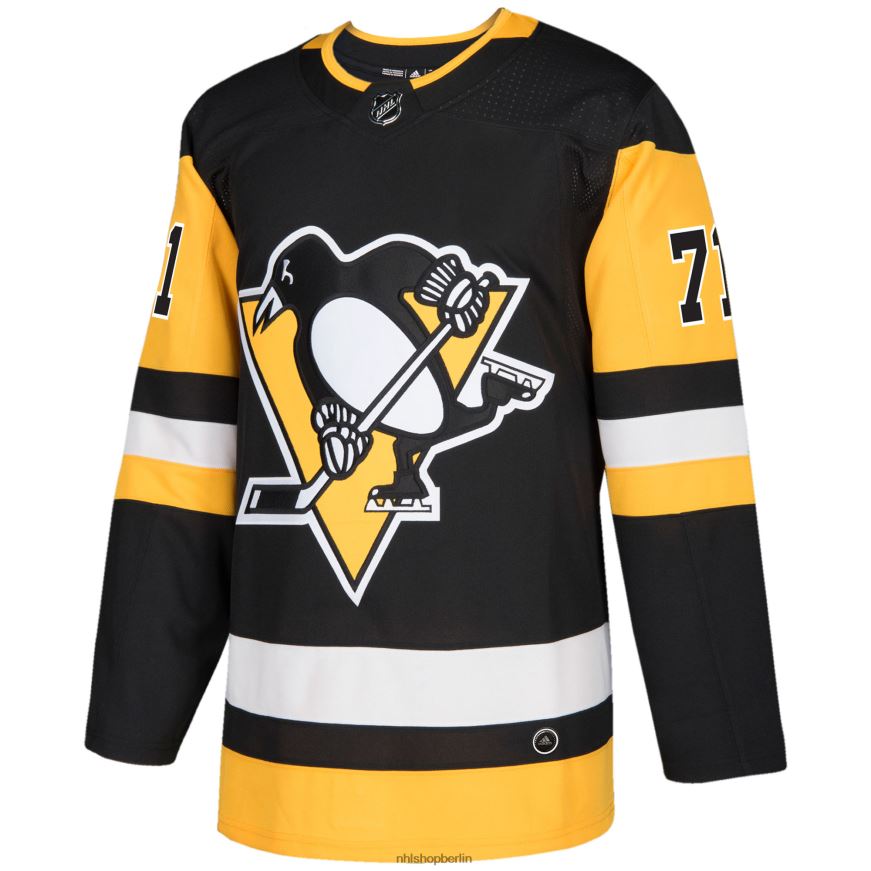 Männer NHL Pittsburgh Penguins Evgeni Malkin adidas schwarzes authentisches Spielertrikot Kleidung BF680T1726