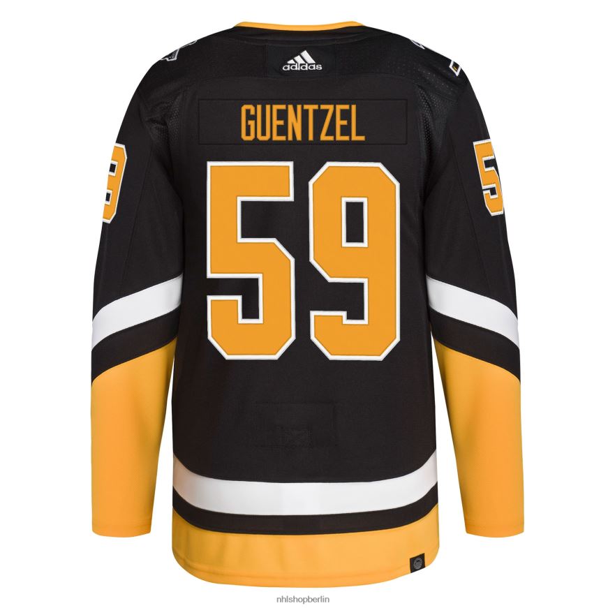 Männer NHL Pittsburgh Penguins Jake Guentzel Adidas Schwarz 2021/22 Alternative Primegreen Authentisches Pro-Spieler-Trikot Kleidung BF680T728