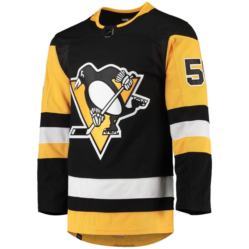 Männer NHL Pittsburgh Penguins Kris Letang adidas Schwarz Home Primegreen Authentisches Pro-Spieler-Trikot Kleidung BF680T160