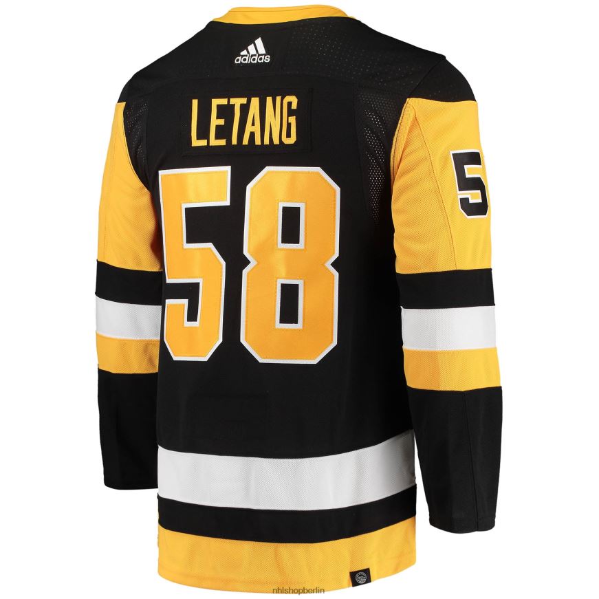 Männer NHL Pittsburgh Penguins Kris Letang adidas Schwarz Home Primegreen Authentisches Pro-Spieler-Trikot Kleidung BF680T160