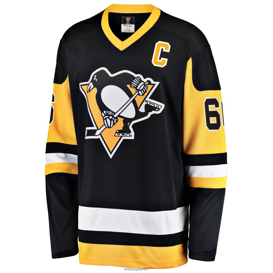 Männer NHL Pittsburgh Penguins Mario Lemieux Fanatics gebrandetes schwarzes Premier Breakaway-Spielertrikot im Ruhestand Kleidung BF680T90