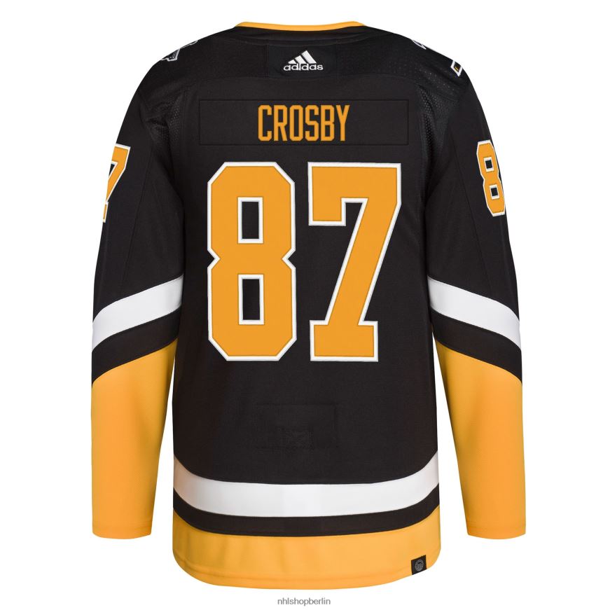 Männer NHL Pittsburgh Penguins Sidney Crosby Adidas Schwarz 2021/22 Alternative Primegreen Authentisches Pro-Spieler-Trikot Kleidung BF680T80