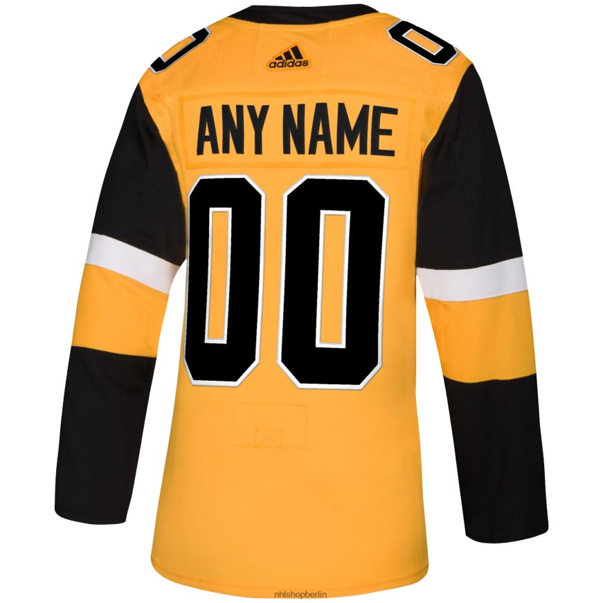 Männer NHL Pittsburgh Penguins adidas Gold Alternative authentisches individuelles Trikot Kleidung BF680T2002