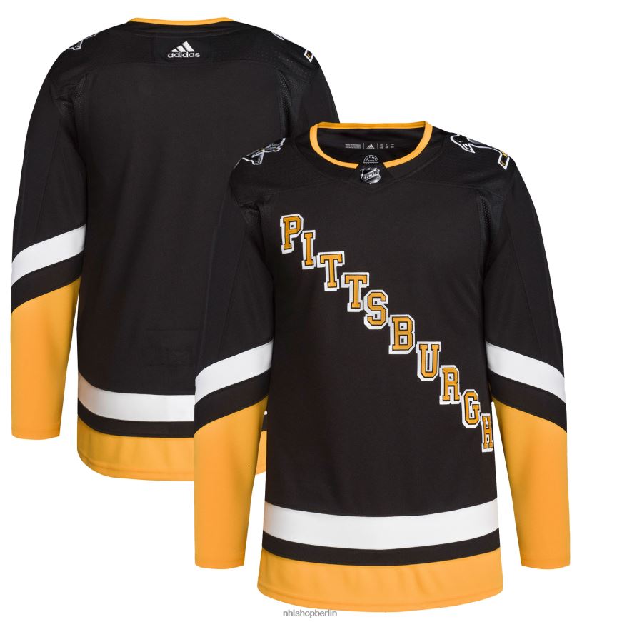 Männer NHL Pittsburgh Penguins adidas Schwarz 2021/22 Alternative Primegreen Authentic Pro Trikot Kleidung BF680T944