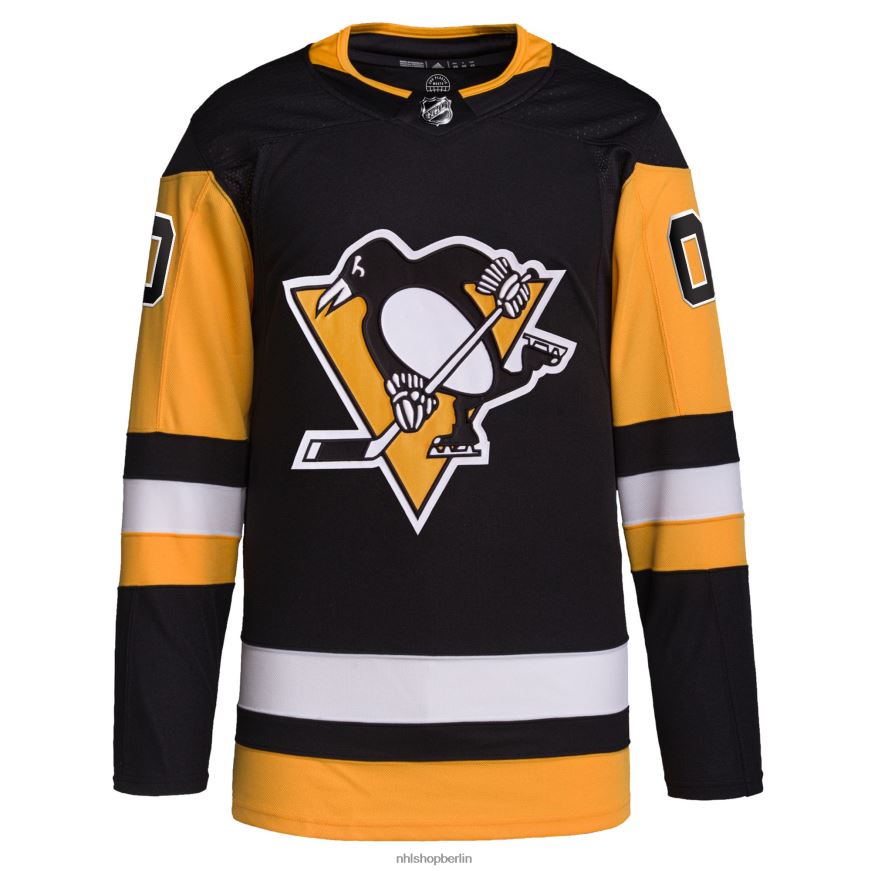 Männer NHL Pittsburgh Penguins adidas Schwarz Home Primegreen Authentic Pro Custom Trikot Kleidung BF680T2348