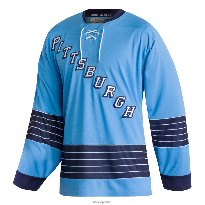 Männer NHL Pittsburgh Penguins adidas hellblaues Team Classics authentisches Blanko-Trikot Kleidung BF680T655