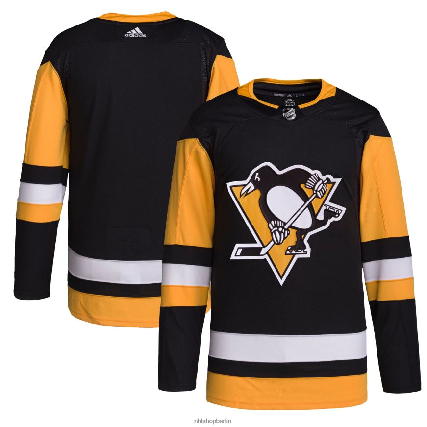 Männer NHL Pittsburgh Penguins adidas schwarzes Home-Primegreen-Authentisches Pro-Trikot Kleidung BF680T1560