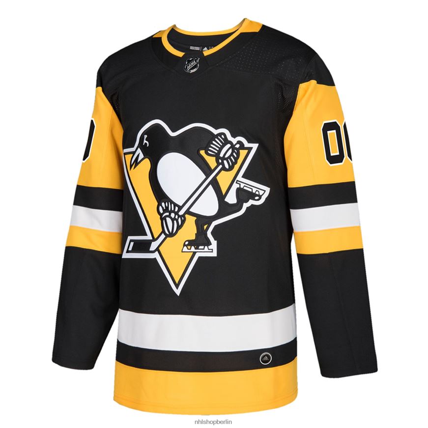 Männer NHL Pittsburgh Penguins adidas schwarzes authentisches individuelles Trikot Kleidung BF680T2120