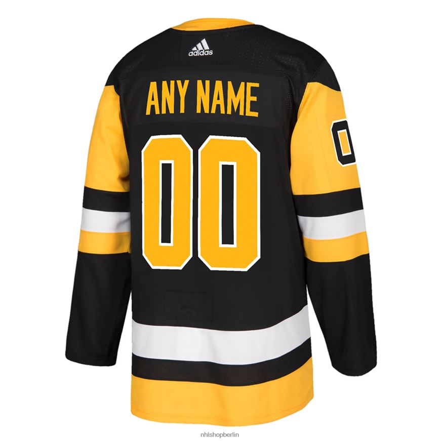 Männer NHL Pittsburgh Penguins adidas schwarzes authentisches individuelles Trikot Kleidung BF680T2120