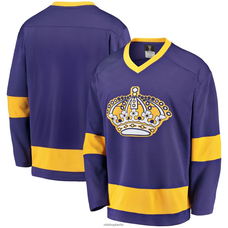 Männer NHL Premier Breakaway Heritage Blanko-Trikot der Los Angeles Kings Fanatics in Lila/Gold Kleidung BF680T145