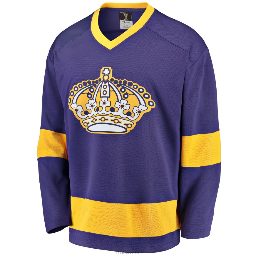 Männer NHL Premier Breakaway Heritage Blanko-Trikot der Los Angeles Kings Fanatics in Lila/Gold Kleidung BF680T145