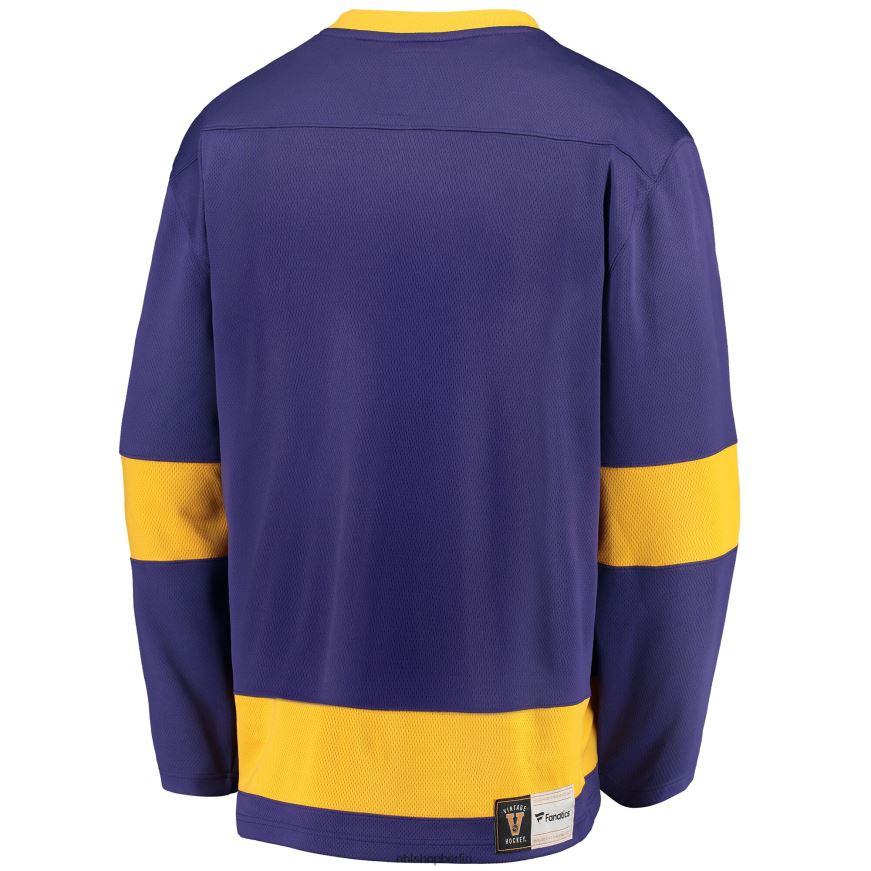 Männer NHL Premier Breakaway Heritage Blanko-Trikot der Los Angeles Kings Fanatics in Lila/Gold Kleidung BF680T145