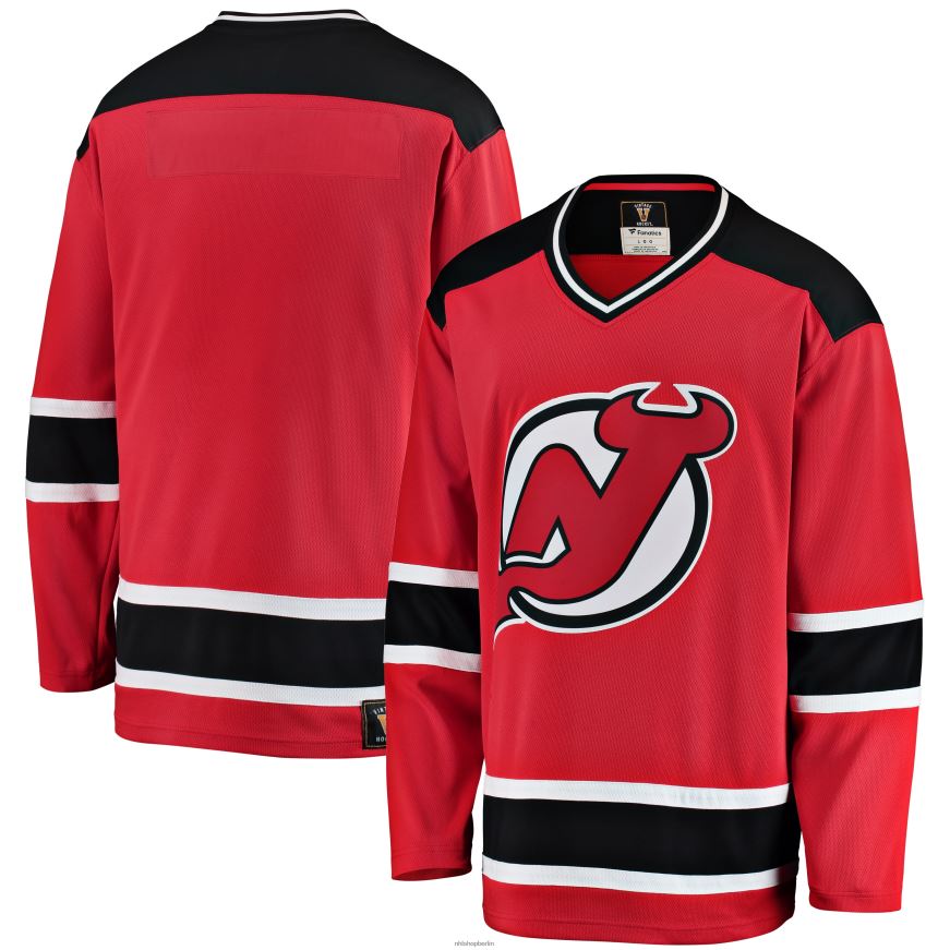 Männer NHL Premier Breakaway Heritage Blanko-Trikot der New Jersey Devils Fanatics in Rot Kleidung BF680T199