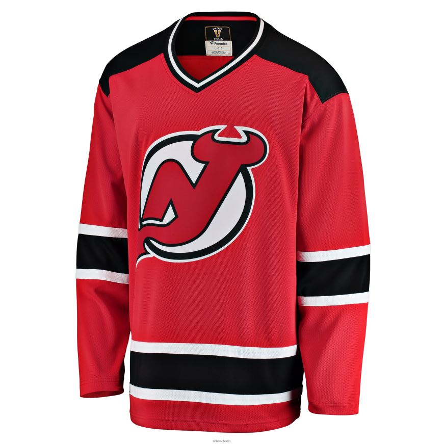 Männer NHL Premier Breakaway Heritage Blanko-Trikot der New Jersey Devils Fanatics in Rot Kleidung BF680T199