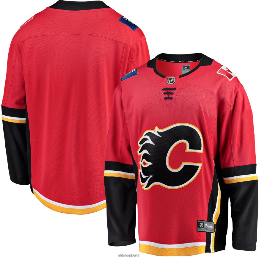 Männer NHL Rot/Schwarzes Premier Breakaway Alternative-Trikot der Calgary Flames Fanatics Kleidung BF680T1637