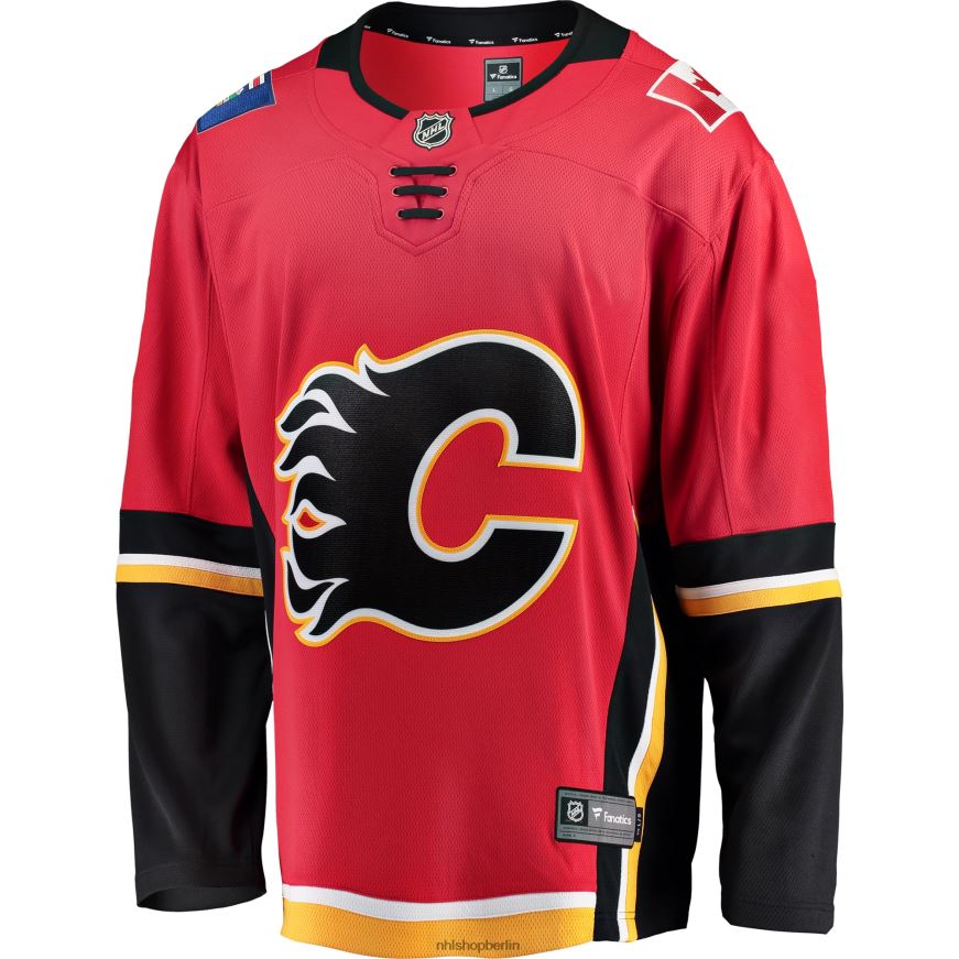 Männer NHL Rot/Schwarzes Premier Breakaway Alternative-Trikot der Calgary Flames Fanatics Kleidung BF680T1637