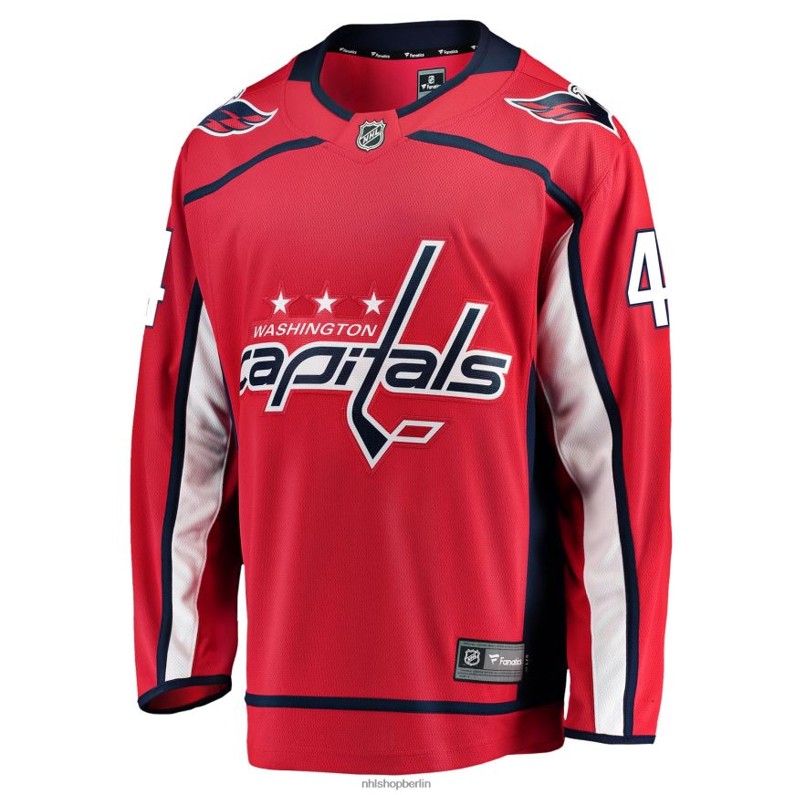 Männer NHL Rotes Breakaway-Heimspielertrikot der Washington Capitals Brooks mit Orpik-Fanatiker-Logo Kleidung BF680T2122