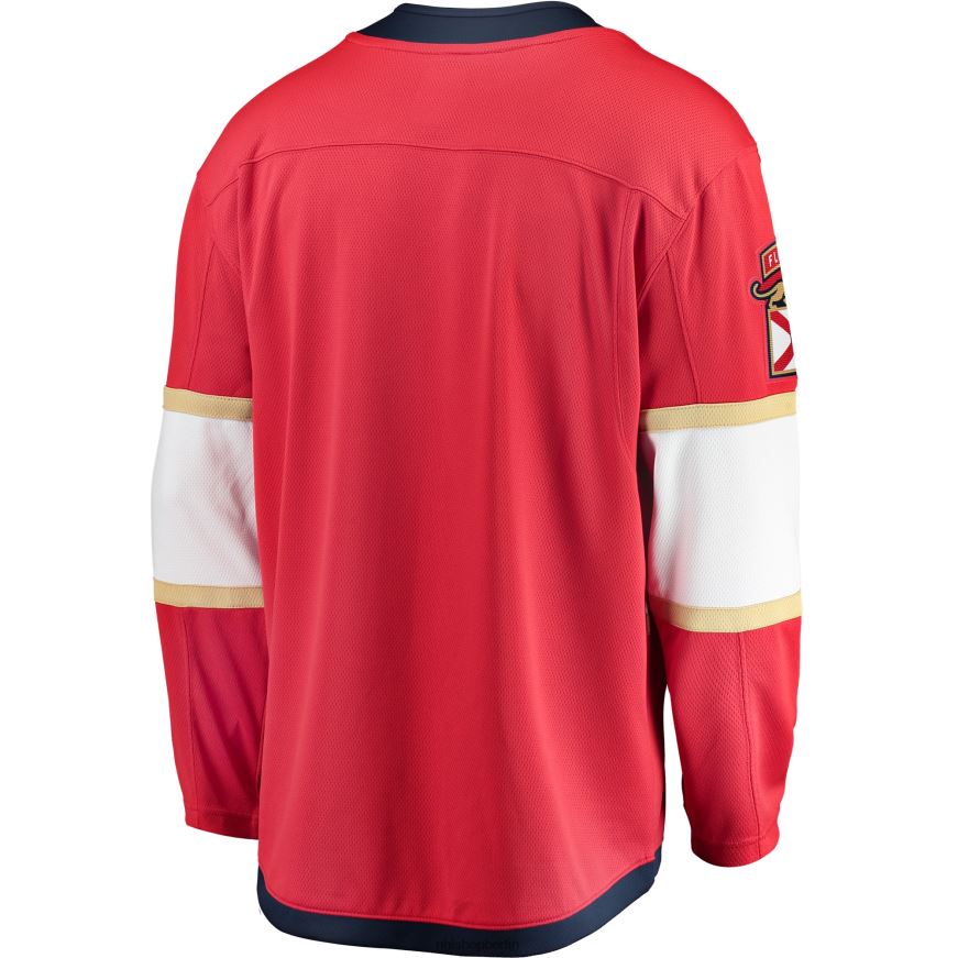 Männer NHL Rotes Breakaway-Heimtrikot der Florida Panthers mit Fanatics-Logo Kleidung BF680T394