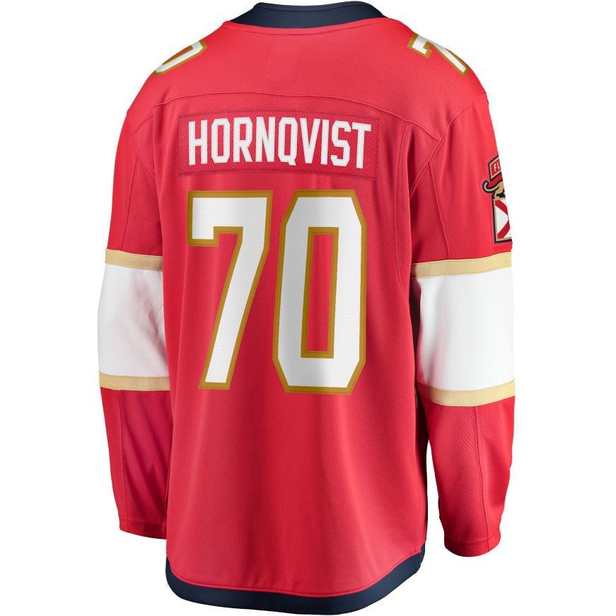 Männer NHL Rotes Breakaway-Heimtrikot der Florida Panthers mit Fanatics-Logo von Patric Hornqvist Kleidung BF680T2208