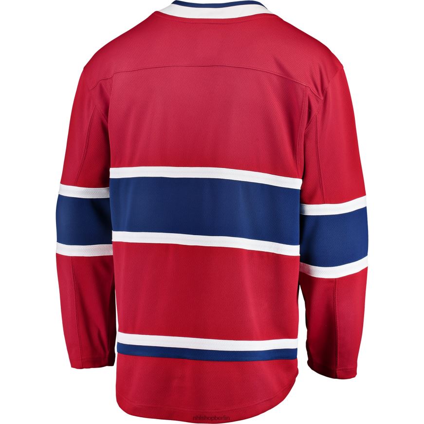 Männer NHL Rotes Breakaway-Heimtrikot der Montreal Canadiens mit Fanatics-Logo Kleidung BF680T643