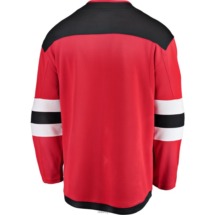 Männer NHL Rotes Breakaway-Heimtrikot der New Jersey Devils mit Fanatics-Logo Kleidung BF680T214