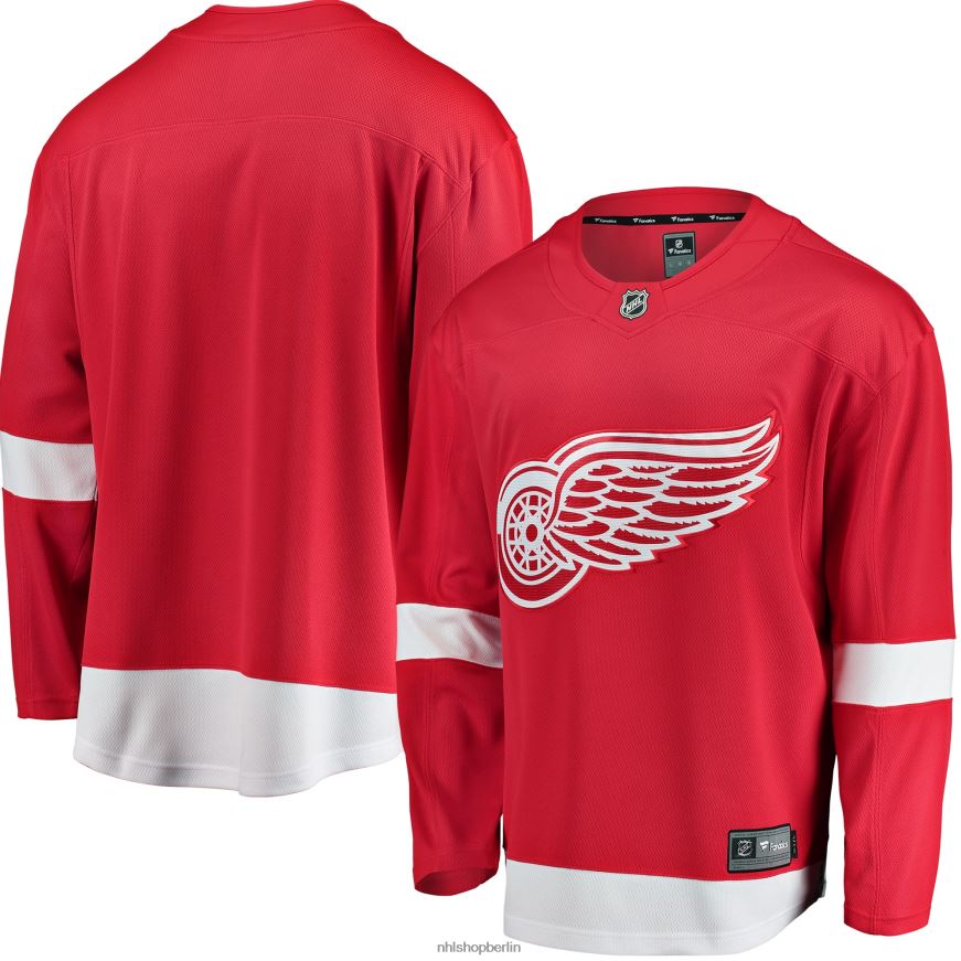 Männer NHL Rotes Breakaway-Heimtrikot mit Fanatics-Logo der Detroit Red Wings Kleidung BF680T422