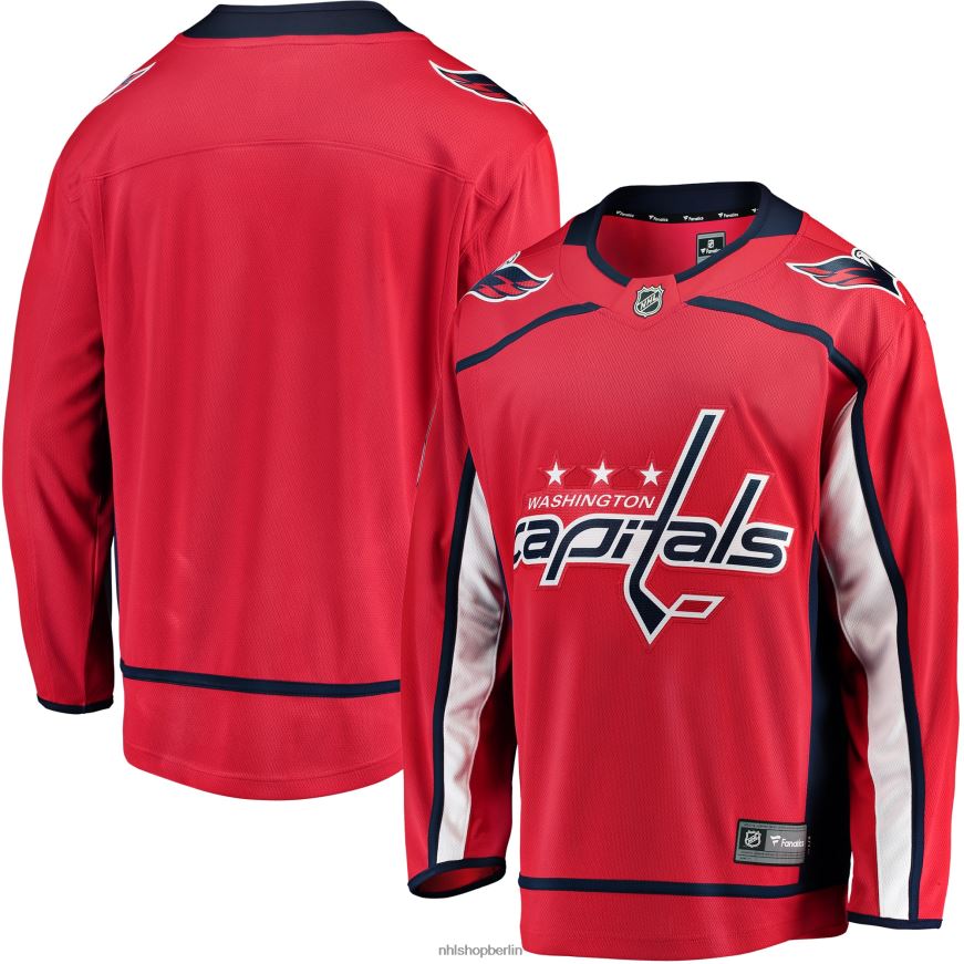 Männer NHL Rotes Breakaway-Heimtrikot mit Fanatiker-Logo der Washington Capitals Kleidung BF680T922