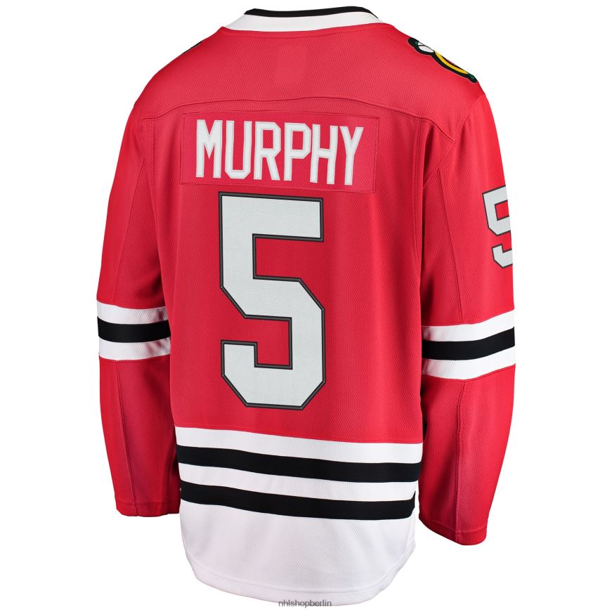 Männer NHL Rotes Breakaway-Spielertrikot der Chicago Blackhawks mit Connor Murphy Fanatics-Logo Kleidung BF680T1816