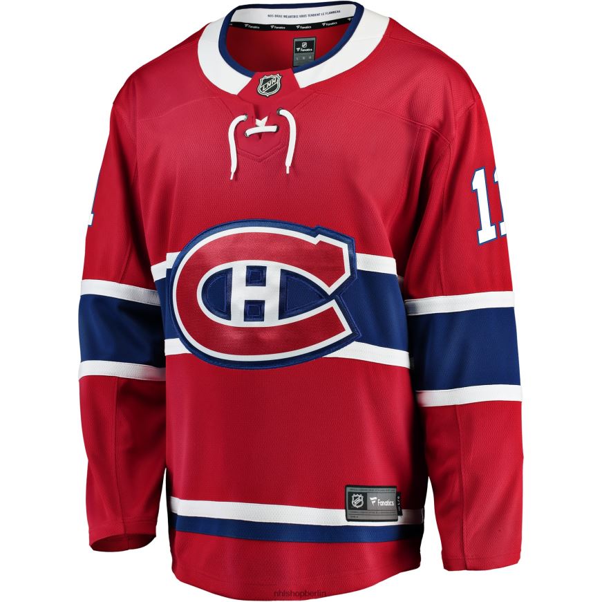 Männer NHL Rotes Breakaway-Spielertrikot der Montreal Canadiens mit Brendan Gallagher Fanatics-Logo Kleidung BF680T1572