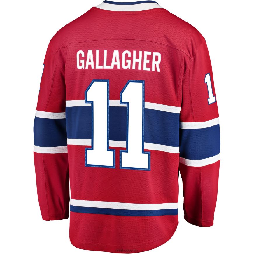 Männer NHL Rotes Breakaway-Spielertrikot der Montreal Canadiens mit Brendan Gallagher Fanatics-Logo Kleidung BF680T1572