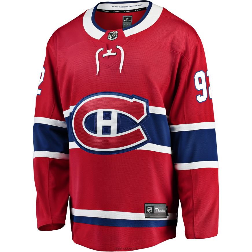 Männer NHL Rotes Breakaway-Spielertrikot der Montreal Canadiens mit Jonathan Drouin Fanatics-Logo Kleidung BF680T1711