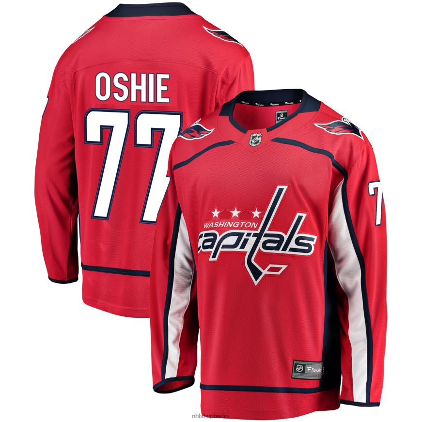 Männer NHL Rotes Breakaway-Spielertrikot der Washington Capitals TJ Oshie Fanatics Kleidung BF680T271