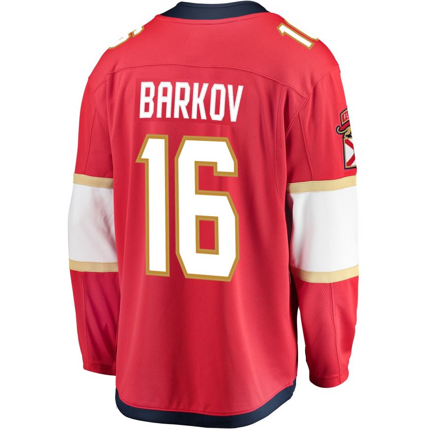 Männer NHL Rotes Breakaway-Trikot der Florida Panthers mit Fanatiker-Logo von Aleksander Barkov Kleidung BF680T1580