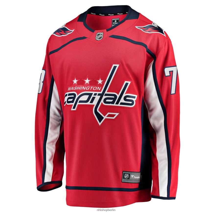 Männer NHL Rotes Heim-Ausreißertrikot der Washington Capitals mit Fanatics-Logo von Conor Sheary Kleidung BF680T1846