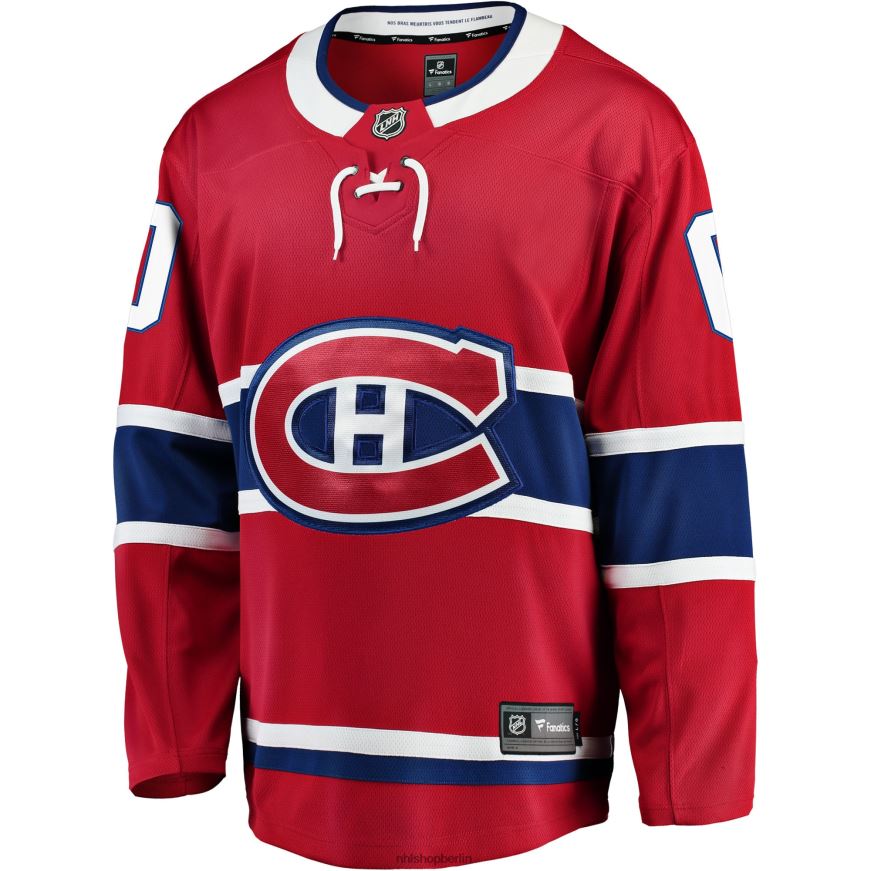 Männer NHL Rotes Home-Breakaway-Trikot der Montreal Canadiens mit Fanatics-Logo Kleidung BF680T826