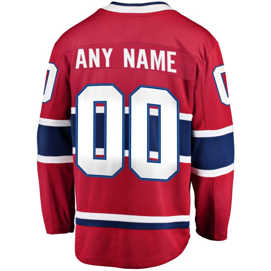 Männer NHL Rotes Home-Breakaway-Trikot der Montreal Canadiens mit Fanatics-Logo Kleidung BF680T826