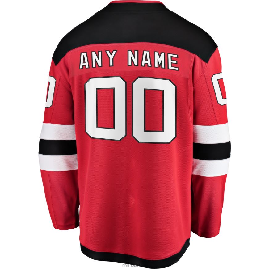 Männer NHL Rotes Home-Breakaway-Trikot der New Jersey Devils Fanatics nach Maß Kleidung BF680T251