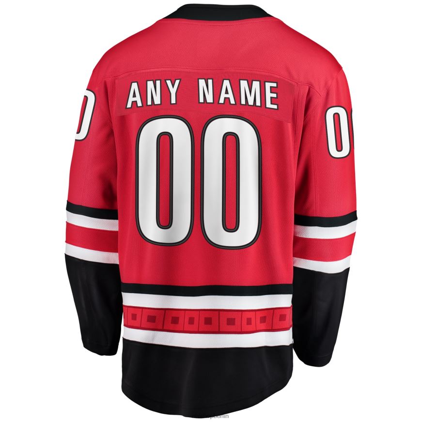 Männer NHL Rotes Home-Breakaway-Trikot mit Fanatics-Logo der Carolina Hurricanes nach Maß Kleidung BF680T446