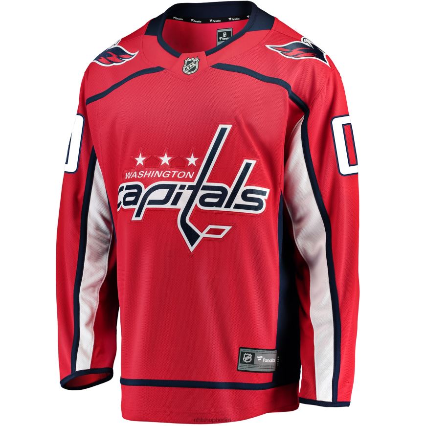 Männer NHL Rotes Home-Breakaway-Trikot mit Fanatiker-Logo der Washington Capitals Kleidung BF680T601